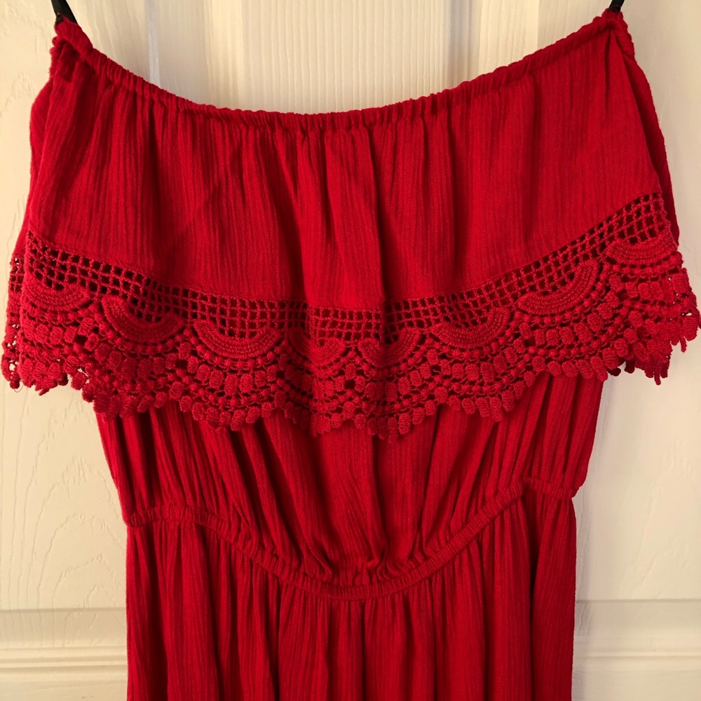 Strapless maxi dress